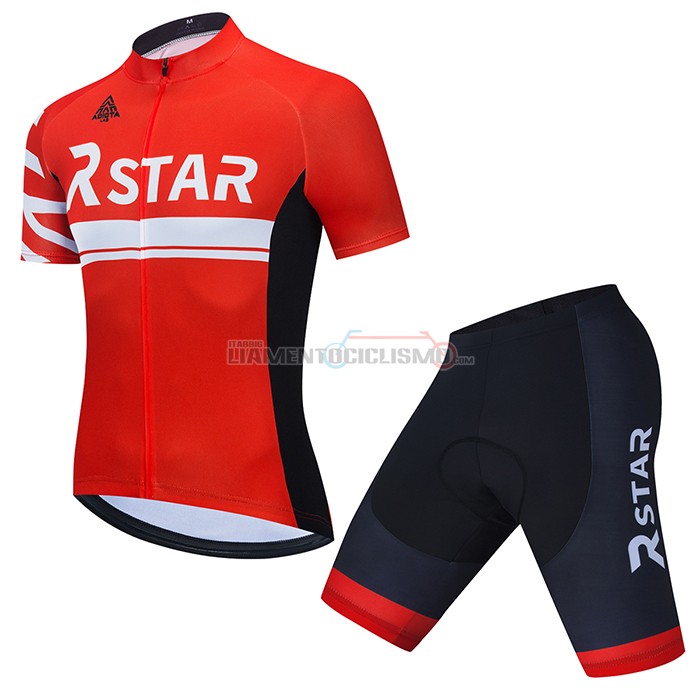 Abbigliamento Ciclismo R Star Manica Corta 2021 Nero Rosso(2)